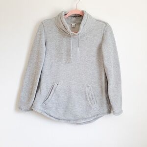 J. Crew Gray Cowl Neck Pullover Sweatshirt XS
